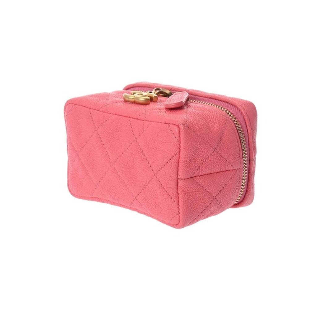CHANEL Lambskin Quilted Mini Top Handle Rectangular Flap Bag Pink - Picture 5 of 11